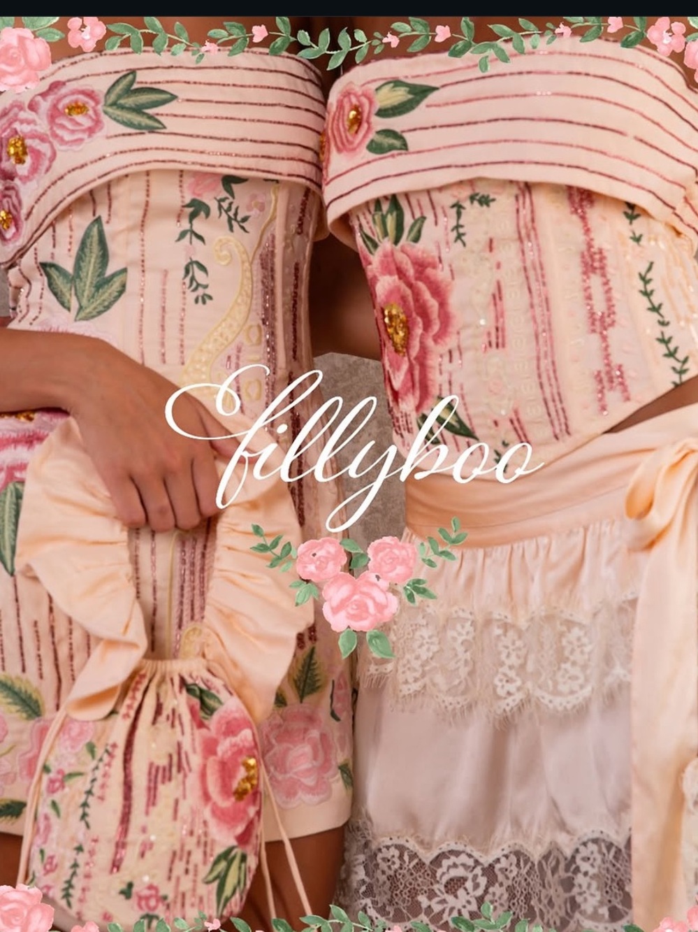 Fillyboo A Kiss From A Rose Beaded Corset Top XL